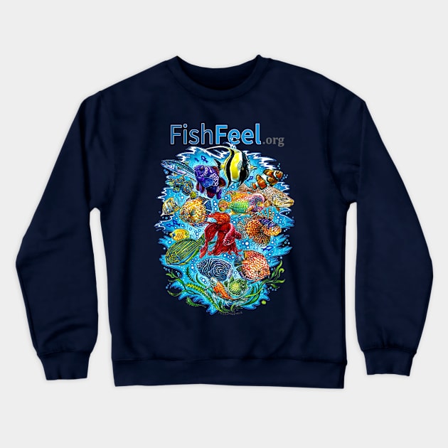 Organic tshirt option Crewneck Sweatshirt by FishFeel